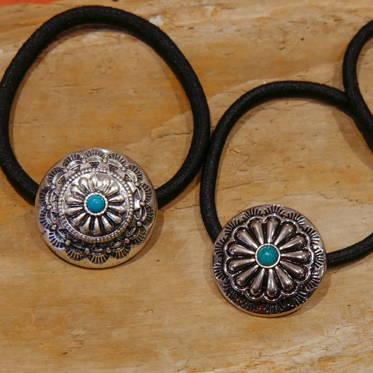 ターコイズコンチョ ヘアゴム