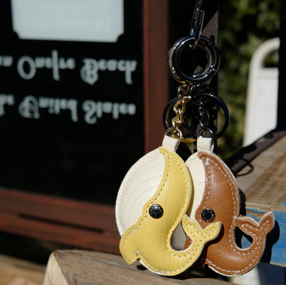 Leather Whale Charm