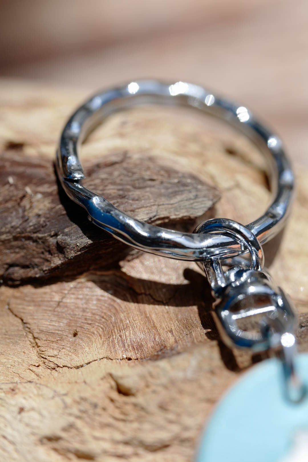 革製　ビーサン型キーホルダー