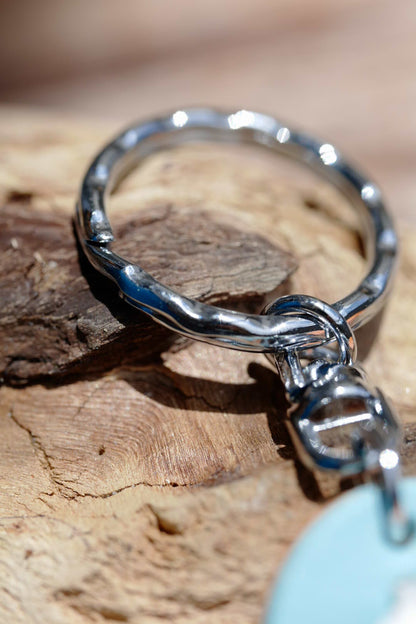 革製　ビーサン型キーホルダー