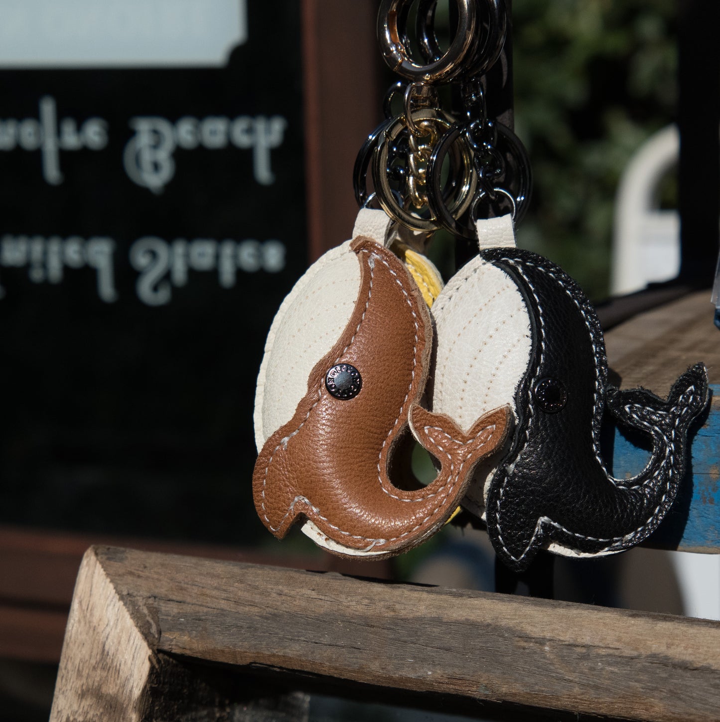 Leather Whale Charm