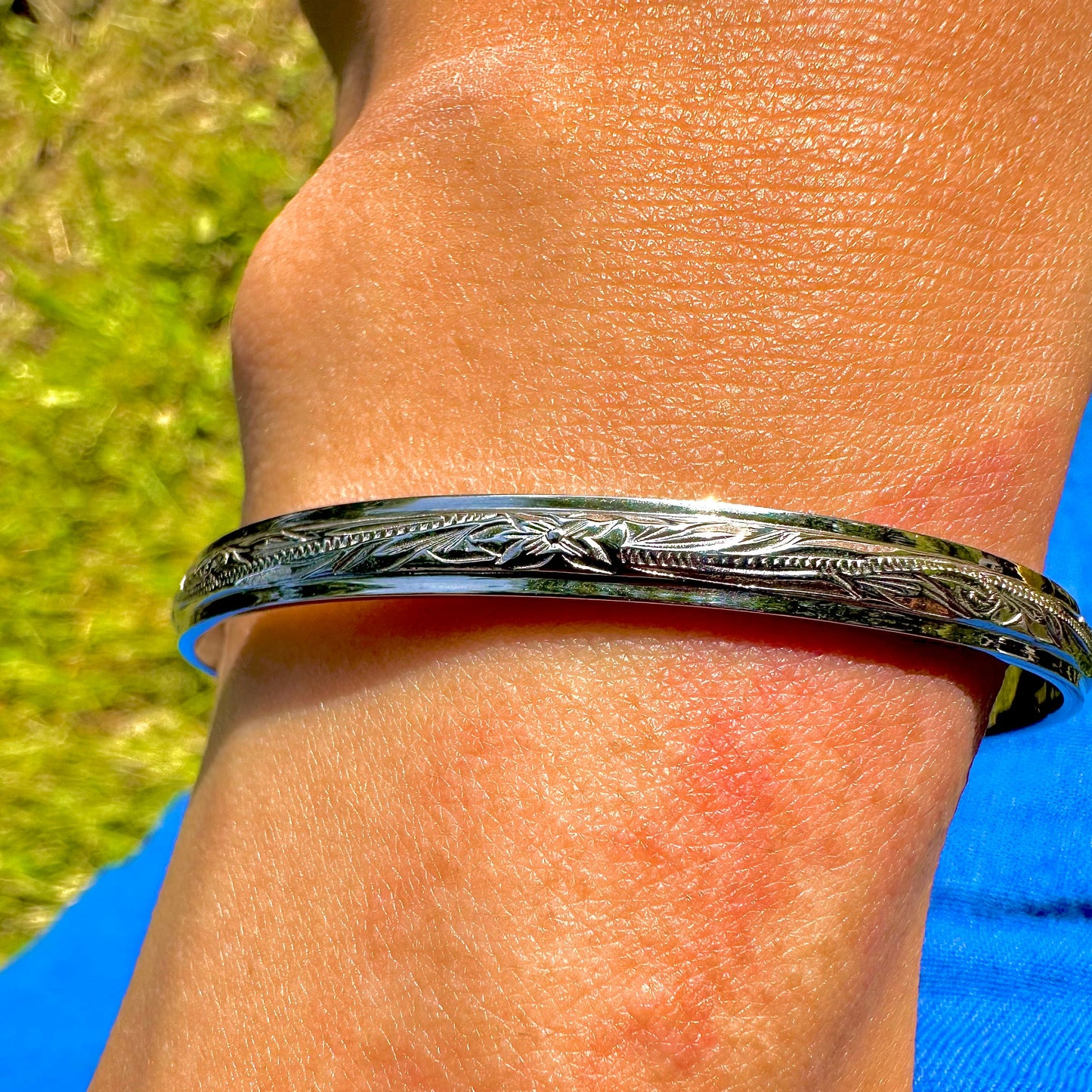 ハワイアンジュエリー　プルメリアバングル