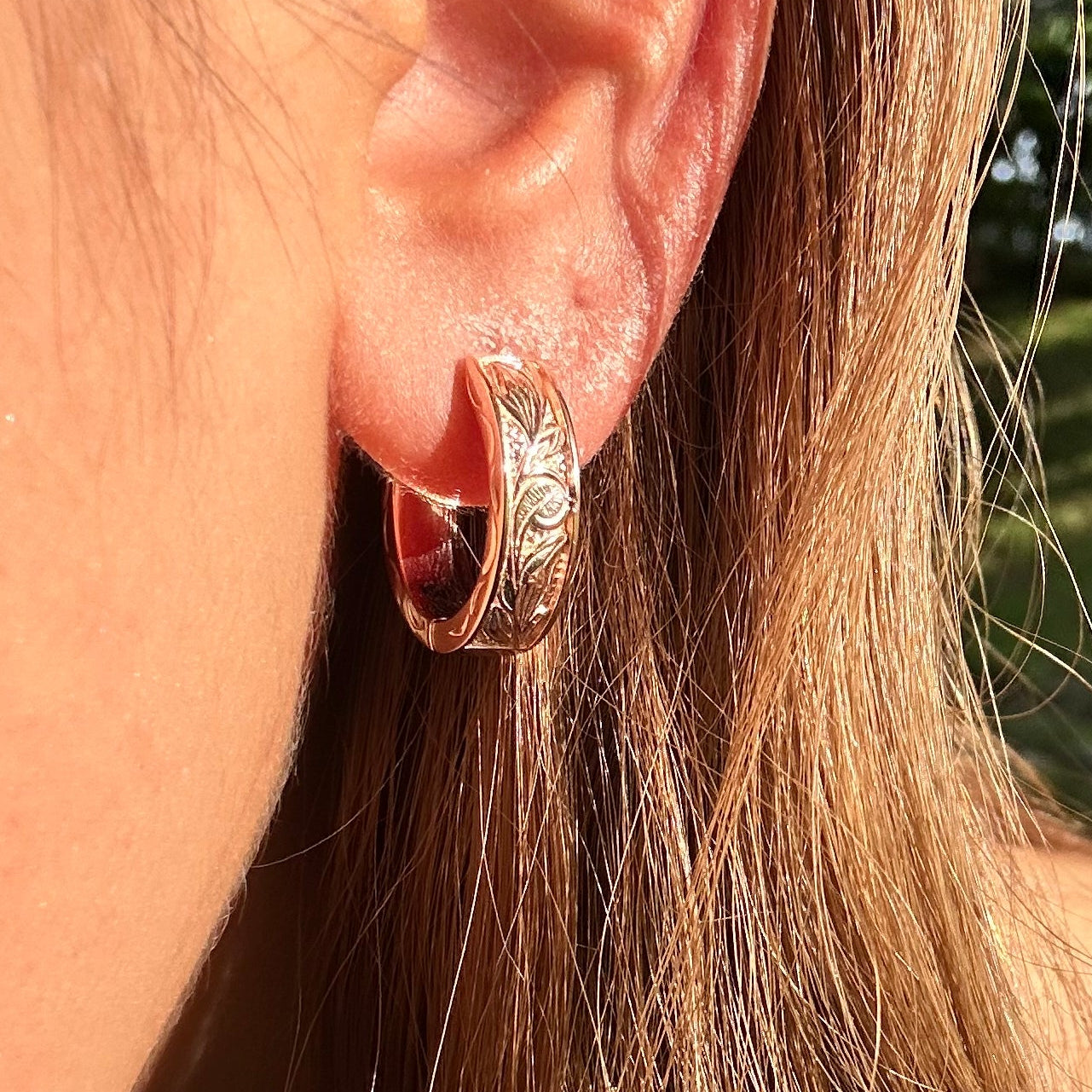 ハワイアンジュエリー　ディープカービングピアス