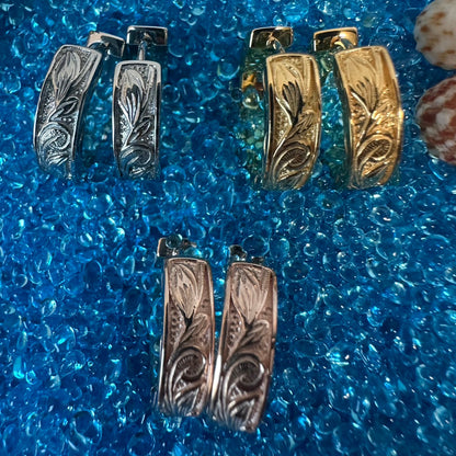 ハワイアンジュエリー　ディープカービングピアス