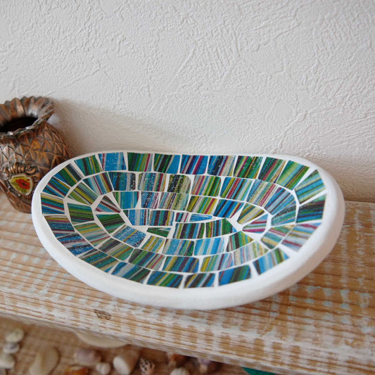 モザイクオーバルトレイ