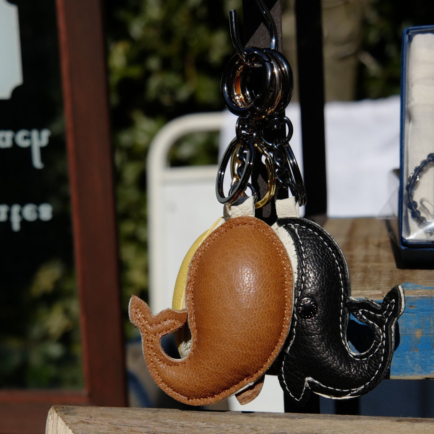 Leather Whale Charm