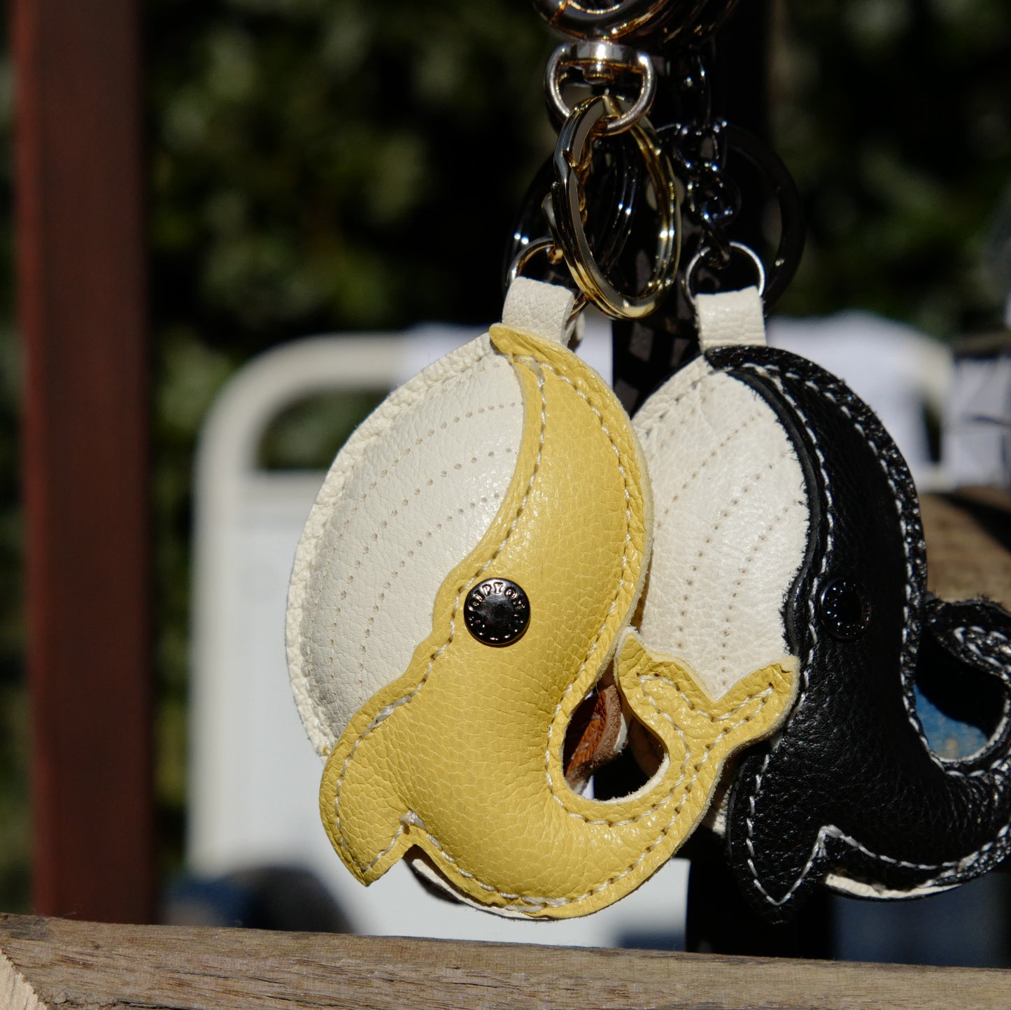 Leather Whale Charm
