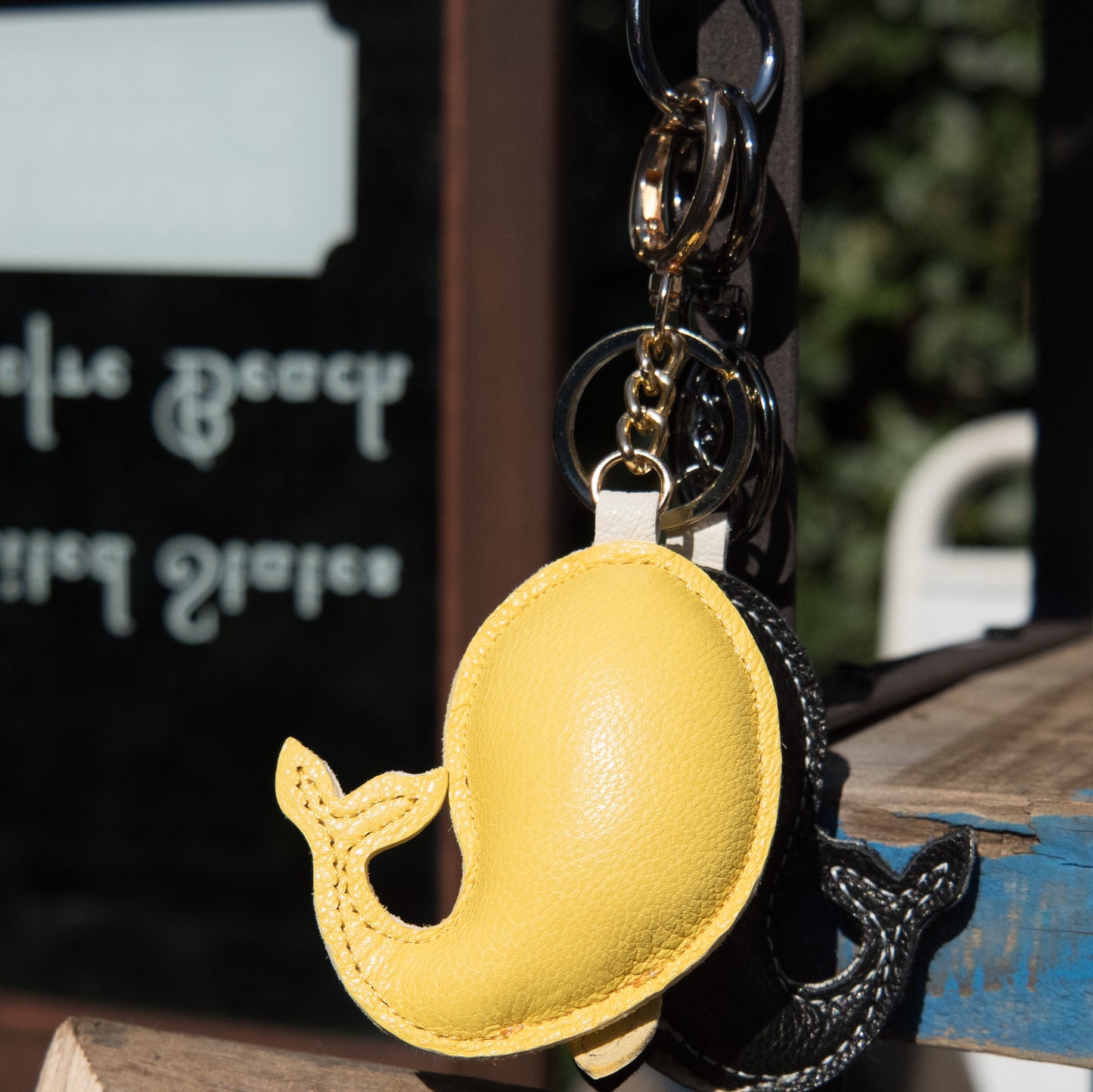 Leather Whale Charm