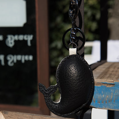 Leather Whale Charm
