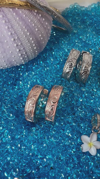 ハワイアンジュエリー　ディープカービングピアス